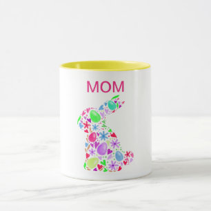 "MAMA" ÖSTLICHER EGG-RABBIT IN DER PASTELLFARBEN-T TASSE
