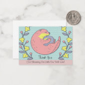 Mama Otter und ihr Baby Danke Karte (Vorderseite/Rückseite Beispiel)