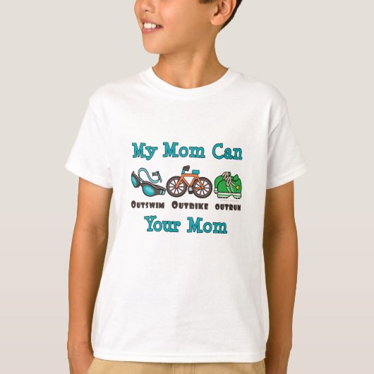 Mama Outswim Outbike überholtes T-Shirt (Vorderseite)