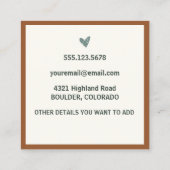 Mama Owl & Owlet Mommy Calling Card Quadratische Visitenkarte (Rückseite)