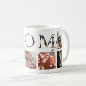 MAMA Pampas Custom Boho Moderne Multi-Foto-Tasse Kaffeetasse (VorderseiteRechts)