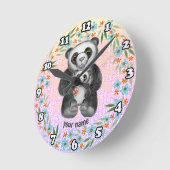 Mama Panda Bär Liebe Uhr (Winkel)
