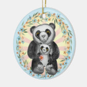 Mama Panda Bear individuelle Name Keramik Ornament (Links)