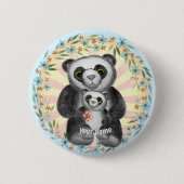 Mama Panda Bear Liebe Button-Taste Button (Vorderseite)