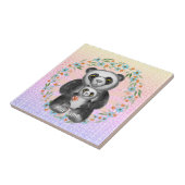 Mama Panda Bear Liebe Fliese (Seite)