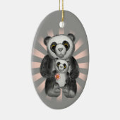 Mama Panda Bear Liebe Keramik Ornament (Rechts)