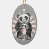 Mama Panda Bear Liebe Keramik Ornament (Links)