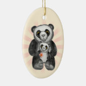 Mama Panda Bear Liebe Keramik Ornament (Rechts)