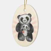 Mama Panda Bear Liebe Keramik Ornament (Links)