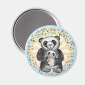 Mama Panda Bear Liebe Magnet (Vorderseite/Rückseite)