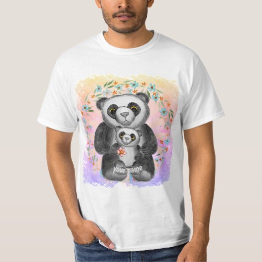 Mama Panda Bear Liebe T-Shirt (Vorderseite)
