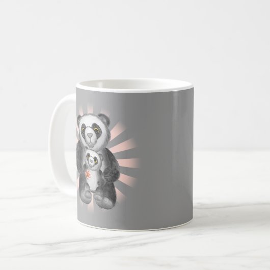 Mama Panda Bear Liebe Tasse (Vorderseite Links)