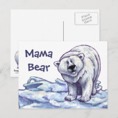 Mama Papa Bear Post Card Postkarte (Vorne/Hinten)
