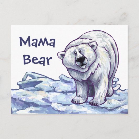 Mama Papa Bear Post Card Postkarte (Vorderseite)