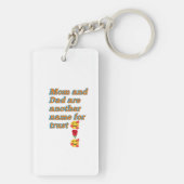 Mama Papa Geschenke verschlossen Schlüsselanhänger (Rückseite)