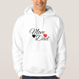 Mama & Papa Herzen - Elegante Typografie Familienl Hoodie