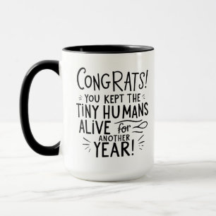 Mama- & Papa-Humor-Geschenk – Lustige „Winzige Men Tasse