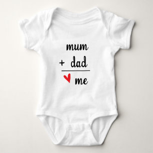 Mama + Papa = Ich Süße Neugeborenen-Ankündigung Baby Strampler