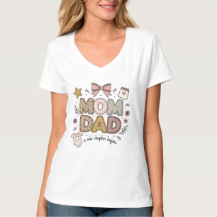 Mama Papa Neues Kapitel Beginnt Süßes Baby-Design T-Shirt