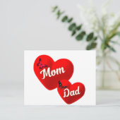 Mama-Papa  Postkarte (Stehend Vorderseite)