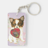 Mama Papillon Heart Schlüsselanhänger (Rückseite)