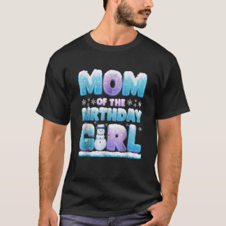 Mama passendes Geburtstagsmädchen Winter-Schneeflo T-Shirt