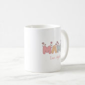 Mama Pastel Color Mother's Day Individuelle Name Kaffeetasse (VorderseiteRechts)