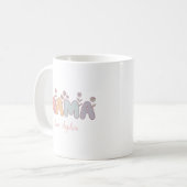 Mama Pastel Color Mother's Day Individuelle Name Kaffeetasse (Vorderseite Links)
