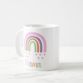 Mama Pastel Rainbow and Hearts Kaffeetasse (Vorderseite Links)