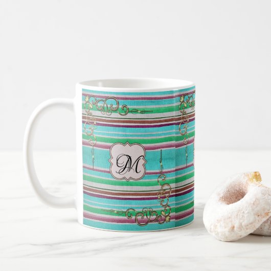 Mama Pastel Stripe Tasse (Mit Donut)