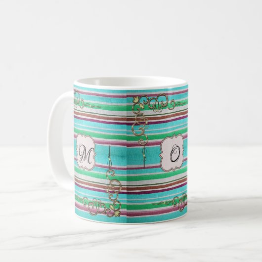 Mama Pastel Stripe Tasse (Vorderseite Links)