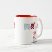 Mama Patchwork Herzstück Tasse - Niedliches Mutter (VorderseiteRechts)