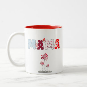 Mama Patchwork Herzstück Tasse - Niedliches Mutter