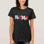 Mama Patchwork Letters Shirt - Niedliches Herzdesi (Vorderseite)
