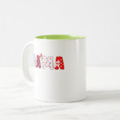 Mama Patchwork Tasse - Niedliches Herzdesign (Vorderseite Links)