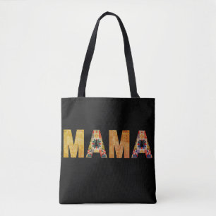 Mama-Patchwork-Typografie-Design Tasche