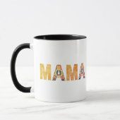 Mama-Patchwork-Typografie-Design Tasse (Links)