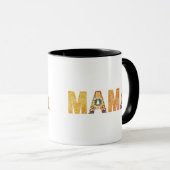 Mama-Patchwork-Typografie-Design Tasse (VorderseiteRechts)