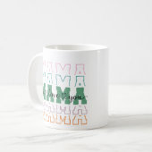Mama Pattern Happy Mütter Day Mama Kaffeetasse (Vorderseite Links)
