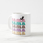 Mama Pattern Happy Mütter Day Mama Kaffeetasse (Vorderseite Links)