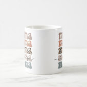 Mama Pattern Moderne Mama Kinder nennen Muttertag Kaffeetasse (Mittel)
