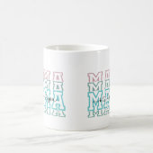 Mama Pattern Moderne Mama Kinder nennen Muttertag Kaffeetasse (Mittel)
