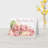 Mama Peach Pink Floral Bouquet Geburtstag Karte (Gelbe Blume)