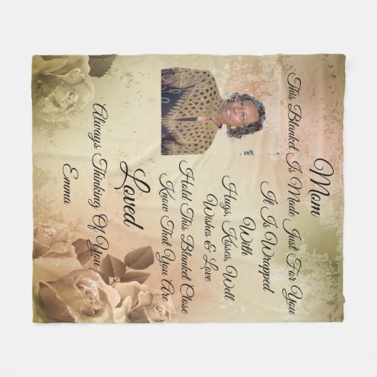 Mama personalisieren Fleece Blanket (Vorderseite (Horizontal))