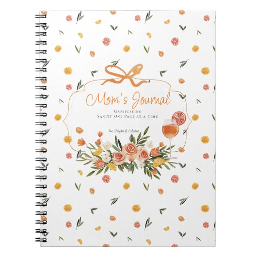 Mama | Personalisiert Citrus Floral Notizblock (Vorderseite)