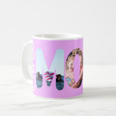 MAMA PERSONALISIERT LILA 3 FOTO KAFFEETASSE (Vorderseite Links)