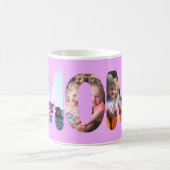 MAMA PERSONALISIERT LILA 3 FOTO KAFFEETASSE (Mittel)