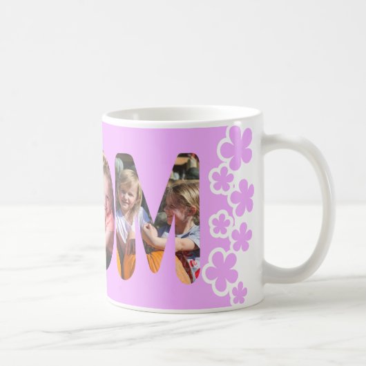 MAMA PERSONALISIERT LILA 3 FOTO KAFFEETASSE (Rechts)