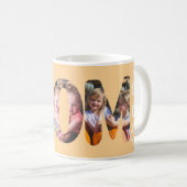Mama Personalisiert Orange 3 Foto Kaffeetasse (VorderseiteRechts)
