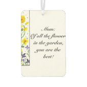 Mama Personalisierter Freshener Autolufterfrischer (Rückseite)